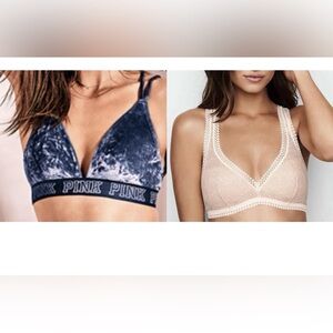 Lot of two! S Victoria’s Secret lace, and velvet wireless bras
